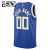 Camiseta Niños NBA Milwaukee Bucks Personalizadas 2024-25 Nike City Edition Azul Swingman